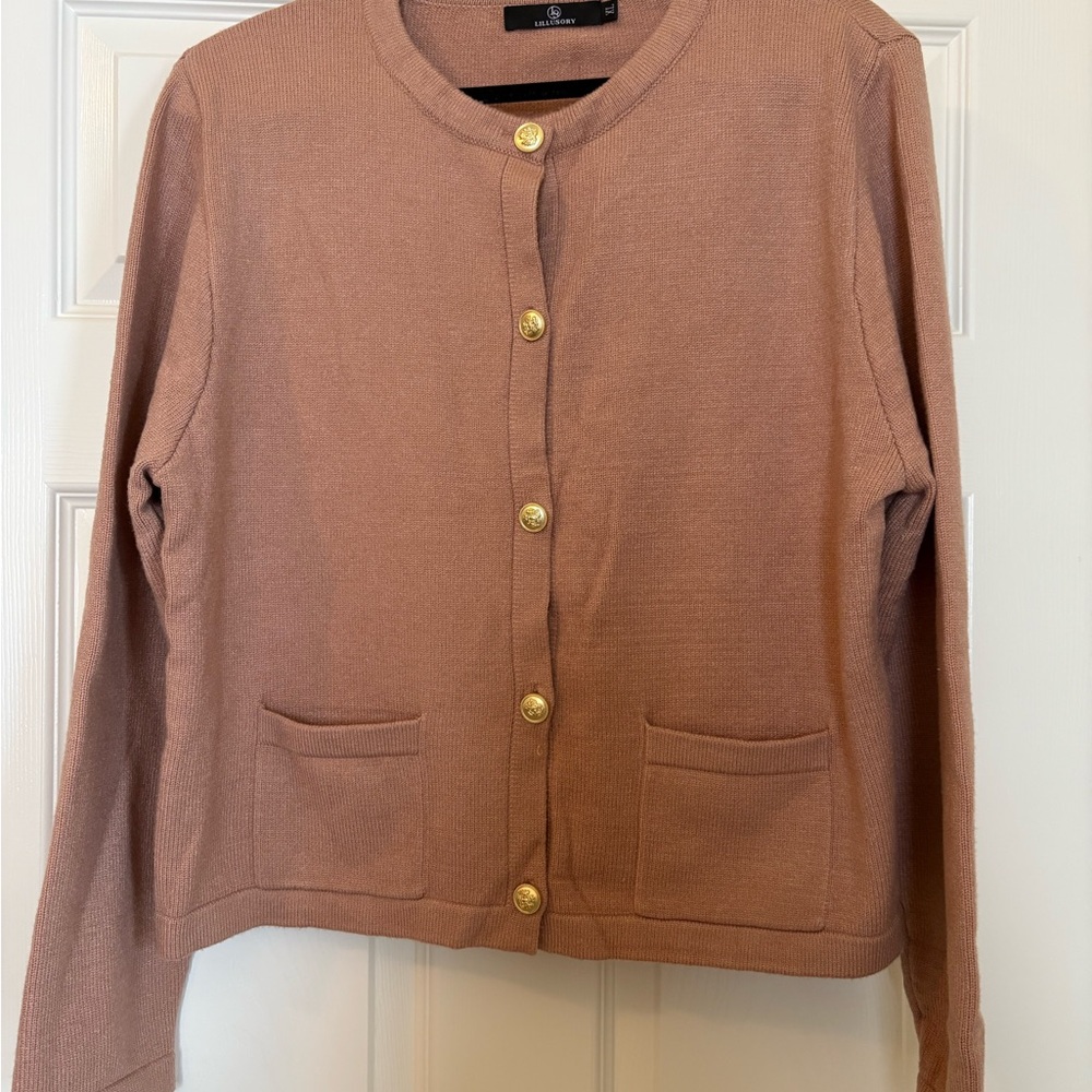 NWOT! Amazon Tan Cardigan Sweater